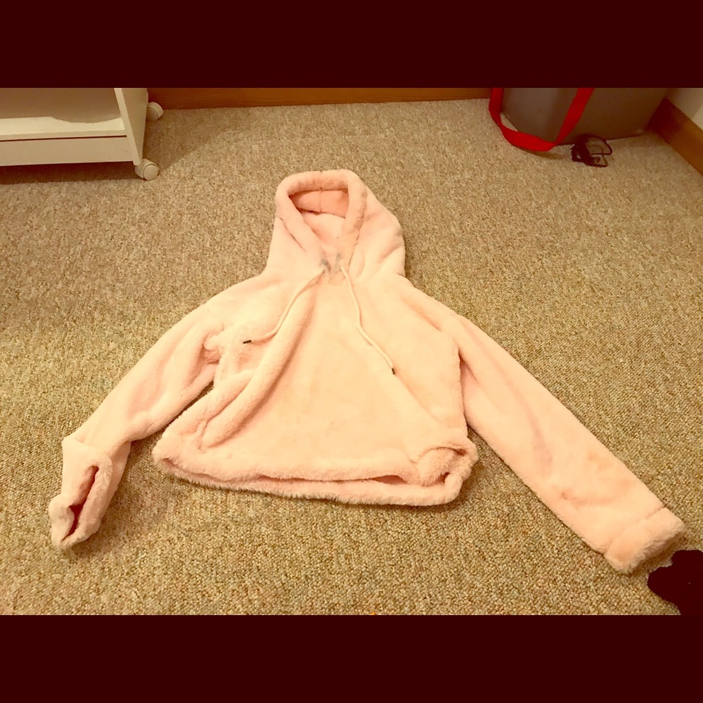 Extremely. Fluffy Pink hoodie